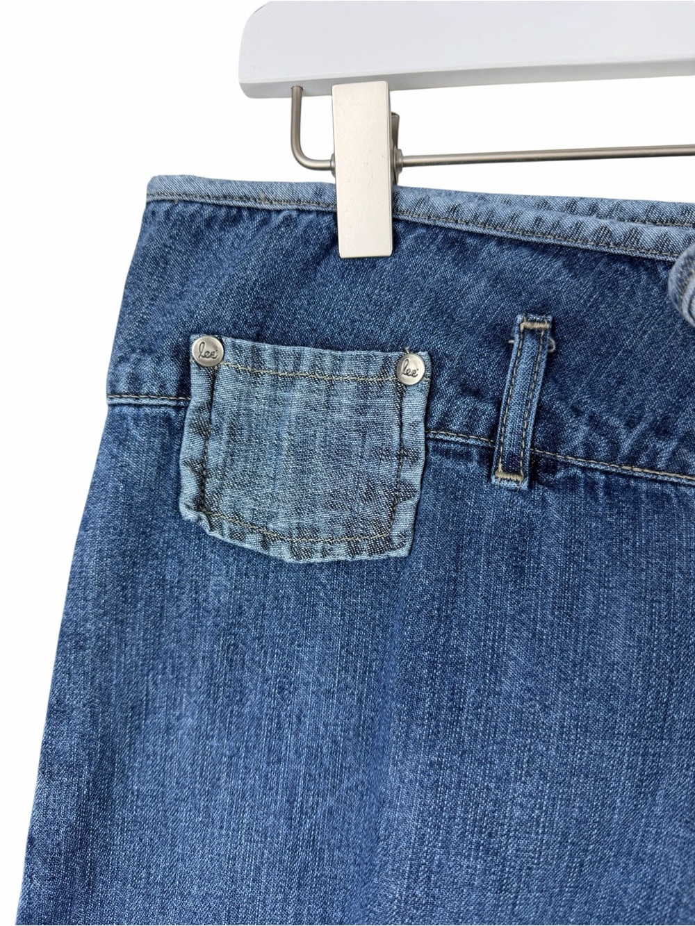 Lee Jeans One True Fit Vintage Wide Leg Culottes Capri Jeans Size 9/10M - Picture 3 of 5